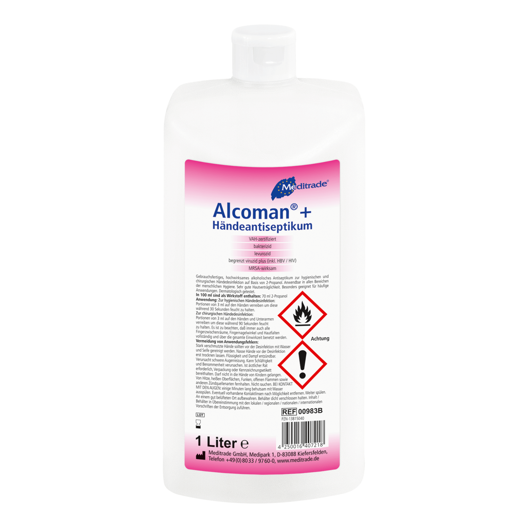 Meditrade Handdesinfektion Alcoman+ - Karton (10 x 1 Liter)