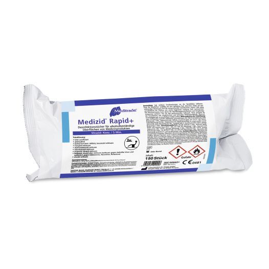 Medizid® Rapid+ Desinfektionstücher - 150 Stück Nachfüllpack