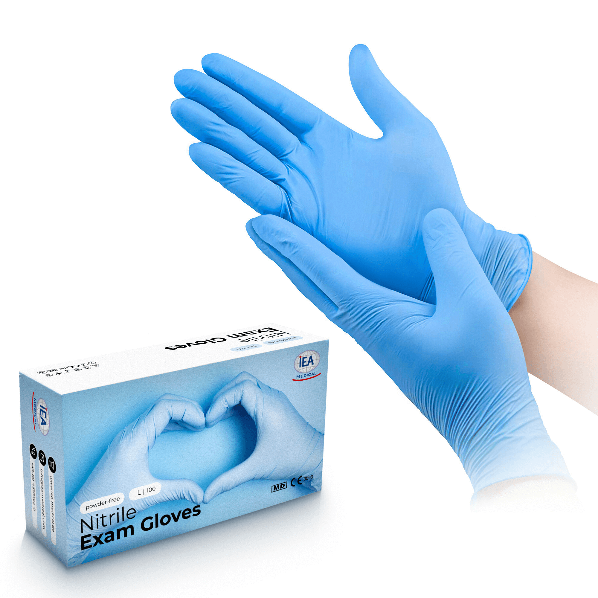 IEA Medical Nitrilhandschuhe - blau - Karton (10 x 100er Box) - PARENT