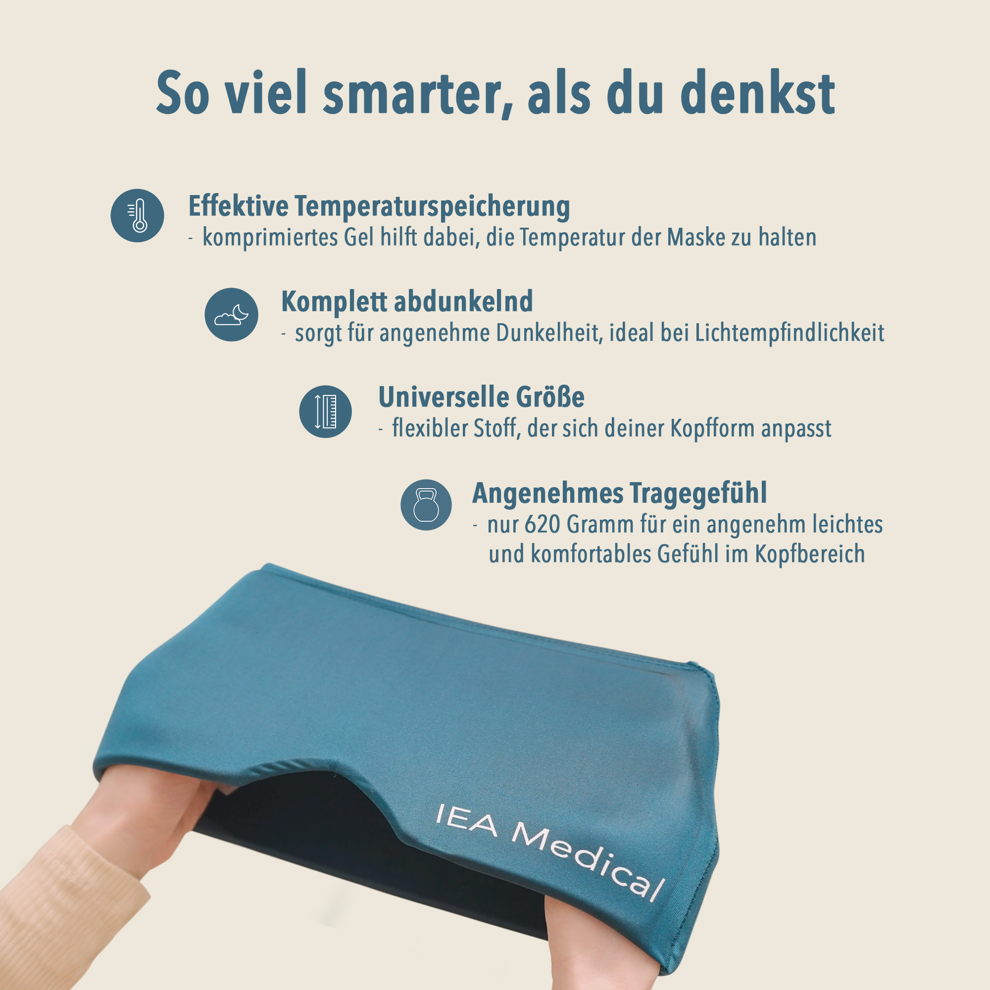 IEA Medical - Migraine mask - blue - carton (20 x single) IEA Medical - Migraine mask - blue - carton (20 x single)