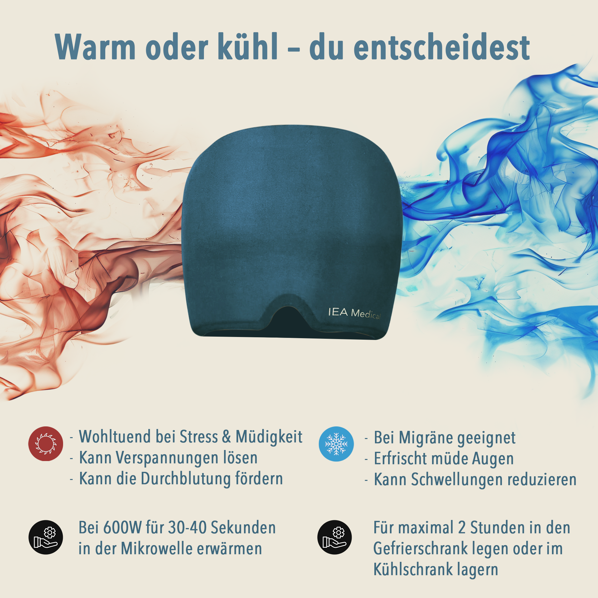 IEA Medical - Migraine mask - blue - carton (20 x single) IEA Medical - Migraine mask - blue - carton (20 x single)