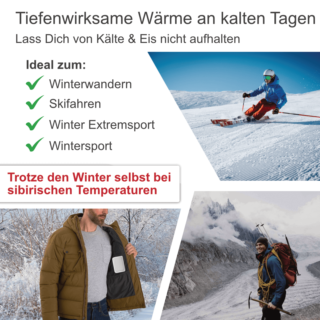 Wärmepflaster für wohlige Tiefenwärme bei Outdoor-Aktivitäten oder Kälte