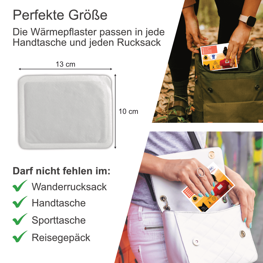 Wärmepflaster in idealer Größe – ergonomisch, leicht und flexibel tragbar